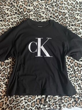 ♡ Calvin Klein Black Tee with White CK Logo